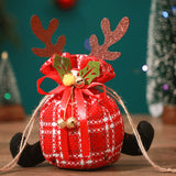 Christmas Apple Bag Antlers Checkered Cloth Gift Bag Christmas Eve Kindergarten Children's Small Gift Candy Bag