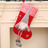 Christmas Decorations with Legs Plush Faceless Santa Claus Christmas Socks Christmas Pendant