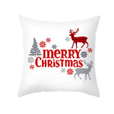 Cartoon Christmas Pillow Cover Home Office Sofa Cushion Pillowcase Home Furnishings