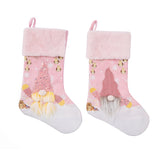 Christmas Decoration Christmas Socks Pink Glowing Rudolf Christmas Socks Children's Festival Gift Bag