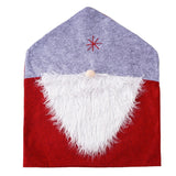 Santa Claus, red hat, Christmas chair cover, Christmas home restaurant decoration, chair cover