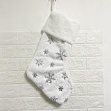 Christmas Decorations Christmas Socks Bag Embroidered Snowflake Beads Large Christmas Decorations Gift Socks