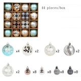 Christmas Ball Gift Set Creative Painted Plastic Ball Party Christmas Tree Red and White Hanging Ball Pendant Decoration