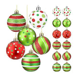 New hand-painted electroplated plastic Christmas ball set, Christmas tree pendant, shopping mall holiday decoration
