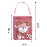Christmas gift bag, pink glitter gift bag, Christmas Eve apple bag, kindergarten candy bag
