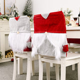 Christmas Decorations Love Forest Elderly Chair Cover Creative Faceless Doll Chair Cover Non woven Chair Cover
