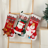 Christmas Day Decoration Cartoon Old Man Elk Snowman Window Decoration Cute Home Christmas Style Gift Bag Hanging Socks