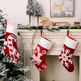 Christmas Decoration Products Creative Snowflake High end Christmas Socks Red Gift Socks Gift Bag