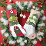 Christmas Decorations 3D Elf Faceless Dolls Christmas Socks