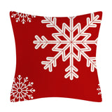 Red Snowflake Deer Pillow Cover Christmas Tree Cushion Cover Home Decoration Pillow Cover Combination