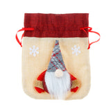 Forest Man Gift Bag Christmas Linen Cartoon Decoration Faceless Elderly Gift Bag Gift Bag Candy Bag