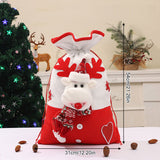 Christmas New Gift Bag Large Bundle Pocket Decorative Ornament Candy Bag Cartoon Snowman Elderly Handheld