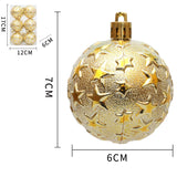 Christmas 6cm Decorative Ball with Starry Sky Relief, Christmas Electroplating Ball Pendant, Venue Decoration Ball