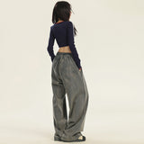 Wide-Leg Pants for Women High Street Fashion Spring and Autumn New Arrival