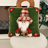 Christmas Decoration Supplies Cartoon Elderly Pillow Cover Top Hat Doll Home Party Atmosphere Decoration