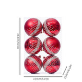 8CM/6 pcs painted Christmas balls, Christmas tree pendants, window display decorations, round balls