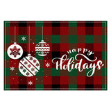 Santa Claus letter printed table mat Christmas restaurant white linen table mat living room dining table