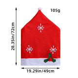 Christmas Decorations Non woven Snowflake Chair Cover Hotel Restaurant Table Chair Cap Holiday Decoration Chair Cover Supplies
