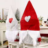 Christmas Decorations Love Forest Elderly Chair Cover Creative Faceless Doll Chair Cover Non woven Chair Cover