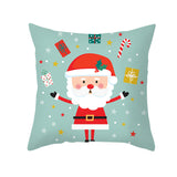 Cartoon Christmas Pillow Cover Home Office Sofa Cushion Pillowcase Home Furnishings