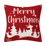 Red Christmas Snowflake Pillow Cover Amazon Home Sofa Cushion Cover Holiday Decoration Pillow