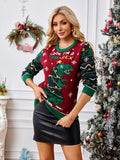 Autumn and winter fashion temperament round neck Christmas clothing pullover sweater