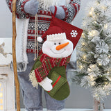 Christmas Socks Decorative Socks Imitation Hemp Fabric Gift Bag Gift Socks Christmas Tree Pendant