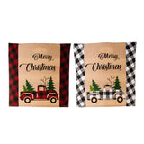 Christmas decoration supplies, home atmosphere decoration, chair covers, Christmas checkered car letter chair covers, stool covers