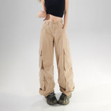 Women's Pants Casual High-Waisted Wide-Leg Trousers Floor-Length Drape
