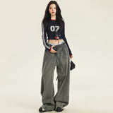 Wide-Leg Pants for Women High Street Fashion Spring and Autumn New Arrival