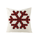 Christmas Pillow with Red Letter Elk Printed Cushion Cover and Linen Pillow Cover