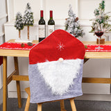 Santa Claus, red hat, Christmas chair cover, Christmas home restaurant decoration, chair cover