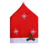 Christmas Decorations Non woven Snowflake Chair Cover Hotel Restaurant Table Chair Cap Holiday Decoration Chair Cover Supplies