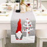 Christmas decorations, faceless dolls, gray table flags, family atmosphere decoration, tablecloths, placemats, festive use