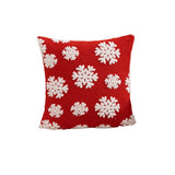 Christmas Pillow Cover (Excluding Pillow Core) Snowflake Velvet Jacquard Christmas Tree Elk Festival Decoration