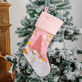 Christmas Decoration Christmas Socks Pink Glowing Rudolf Christmas Socks Children's Festival Gift Bag
