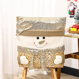 Christmas decoration chair set, Santa Claus chair cover, gold sequins, European and American style restaurant Christmas decoration