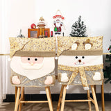 Christmas decoration chair set, Santa Claus chair cover, gold sequins, European and American style restaurant Christmas decoration