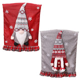Christmas Decorations Faceless Elderly Chair Cover Back Decoration Chair Cover Linen Christmas Chair Cover