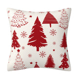 Red Christmas Snowflake Pillow Cover Amazon Home Sofa Cushion Cover Holiday Decoration Pillow