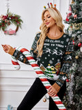 Casual round neck Christmas sweater with lazy style autumn and winter pullover sweater