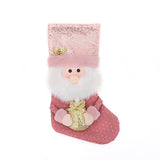 Christmas Decorations Pink Plush Christmas Socks Children's Candy Bag Creative Gift Bag Pendant