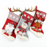 Christmas Socks Gift Bag Large 3D Christmas Socks Candy Bag Christmas Day Decoration Scene Decoration Gift Bag
