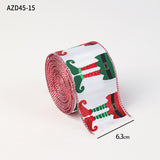 Christmas decoration ribbon, cedar pattern printed ribbon, bow tie, Christmas decoration ribbon, holiday ribbon