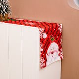 Santa Claus decoration table flag, elderly home atmosphere decoration table flag, Christmas snowman tablecloth