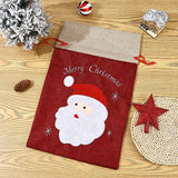 Christmas decorations, Christmas gift bags, Christmas candy bags, Santa Claus burlap gift bags, tote bags