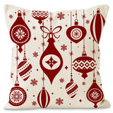 Christmas red ball pillow cover Christmas holiday themed home decoration pillowcase linen waist pillow