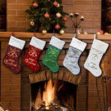 Christmas decorations hot stamping Christmas socks gift bags holiday home decorations Christmas tree pendants candy bags