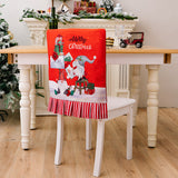Christmas Decorative Supplies Creative Printed Chair Cover Red Home Atmosphere Decoration Chair Cover