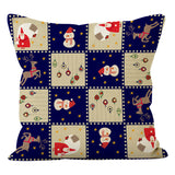 Cartoon Christmas Snowman Pillow Cover Holiday Sofa Decoration Cushion Cover Living Room